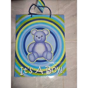 20/$12 "It's A Boy" Blue White Teddy Bear Party Gift Bag